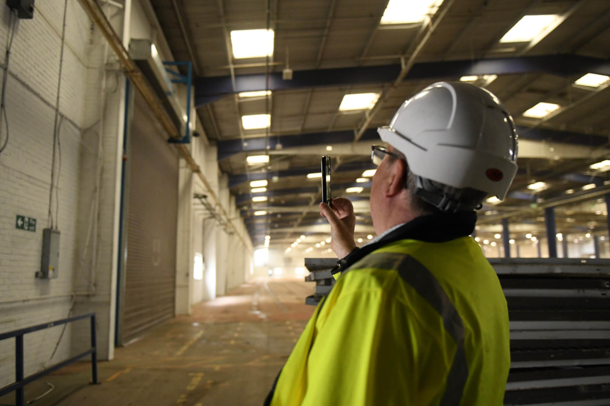 Churchill Integrated Services staff inspecting a building refurbishment project.
