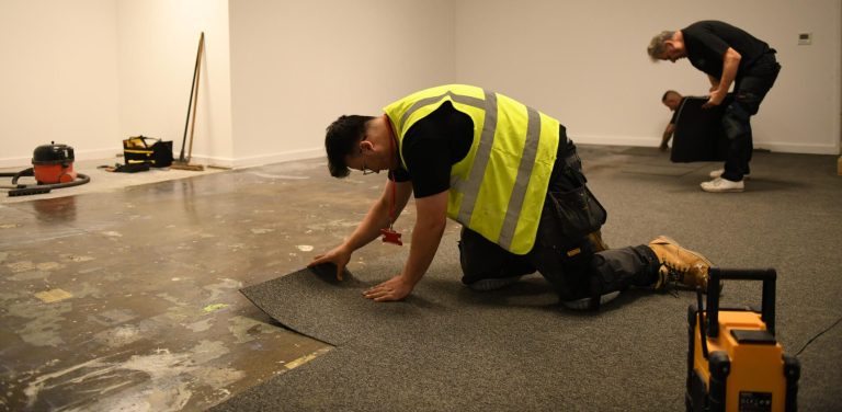 Churchill Integrated Services staff working on a building refurbishment project.
