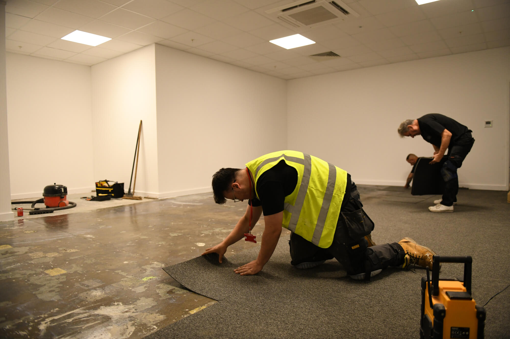 Churchill Integrated Services staff working on a building refurbishment project.